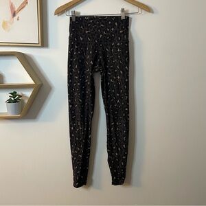 Varley Black and Tan Animal Print Leggings size XS